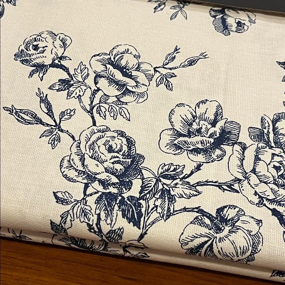 Ralph Lauren Shower Curtain Floral 70”x72” white blue new